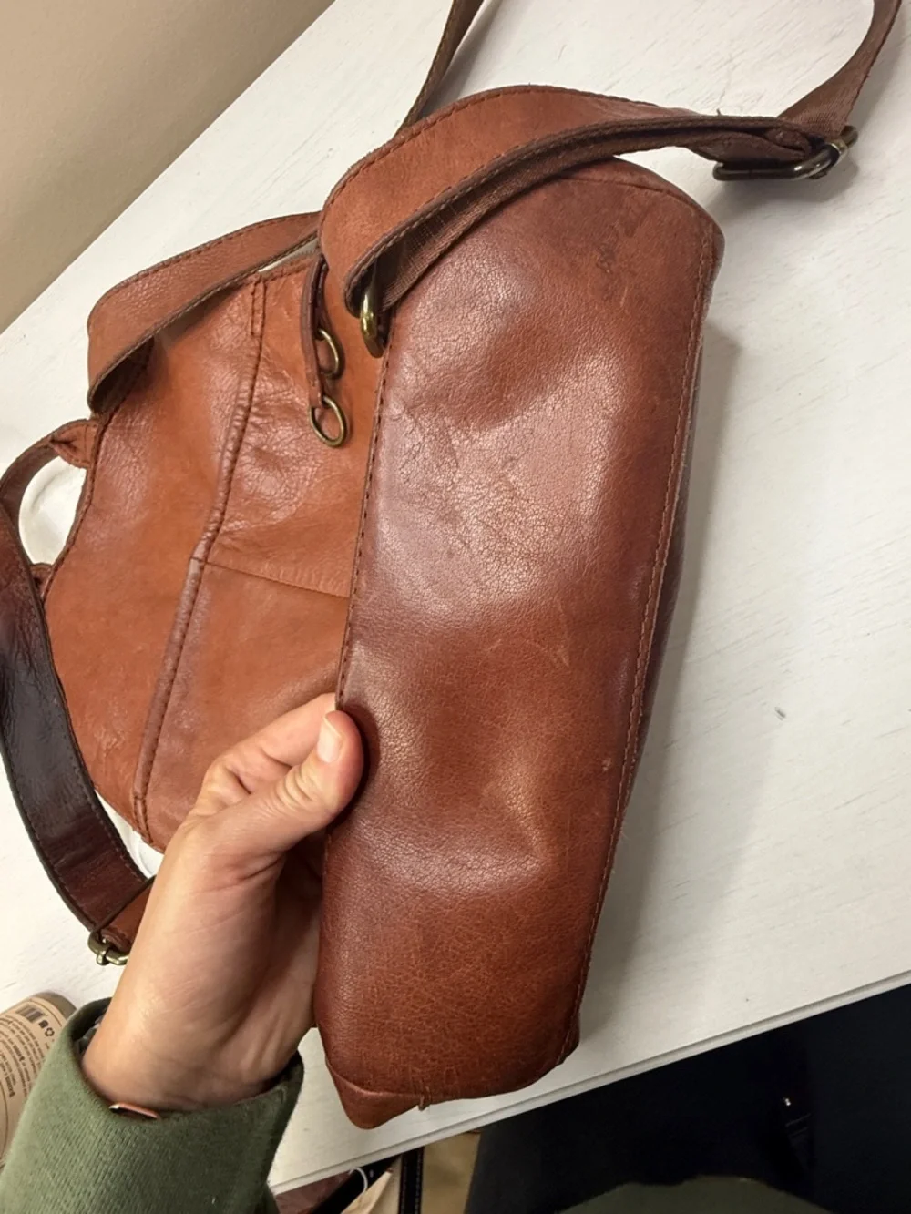 Leather Men's Tan Leather Backpack - Classic Everyday Carry